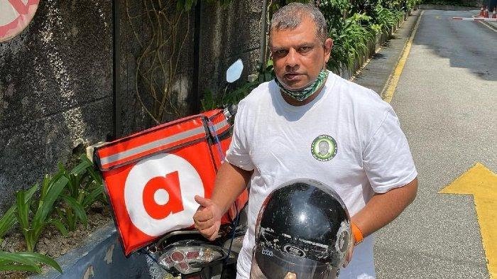 Chief Executive Officer (CEO) AirAsia, Tony Fernandes berbagi pengalamannya sebagai driver ojol  penyedia layanan pengantar makanan besutan AirAsia. (foto:instagram @tonyfernandes)