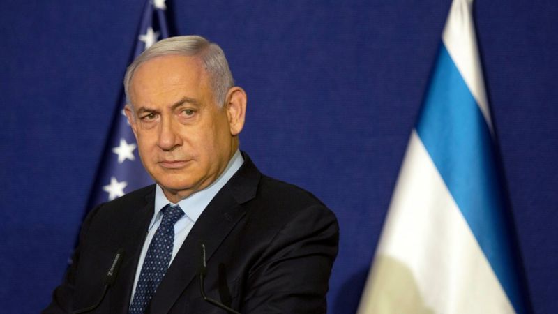 PM Benjamin Netanyahu menggelar jumpa pers terkait kunjungan Menlu AS Mike Pompeo di Yerusalem pada tanggal 19 November 2020. (Foto:Reuters)