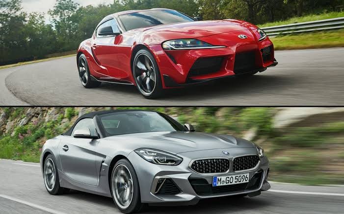 Dua mobil sport kembar Toyota Supra dan BMW Z4 terkena recall akibat tangki bensin bocor. Foto: Mandesager