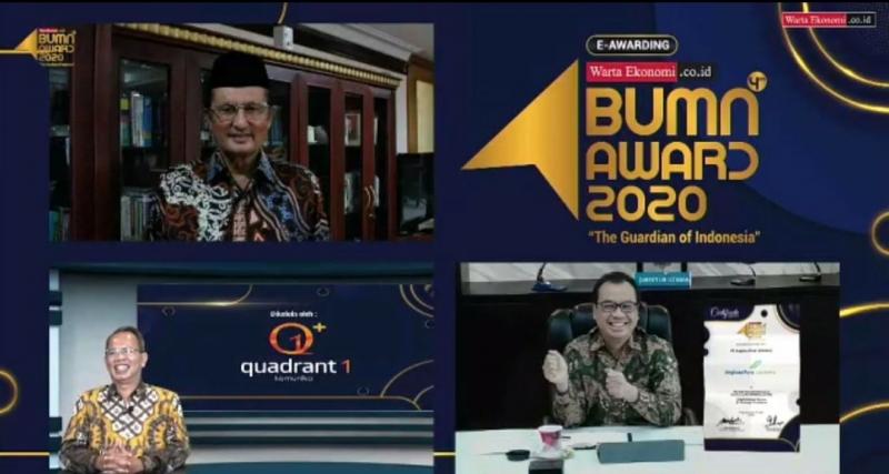 Penghargaan virtual Indonesia Best BUMN Award 2020 virtual (Hms API)