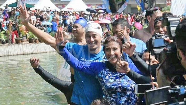 Sandiaga Uno bersama Susi Pudjiastuti.