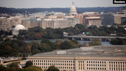 Gedung Pentagon terlihat di Arlington, Virginia, AS, 9 Oktober 2020. (Foto: REUTERS/Carlos Barria)