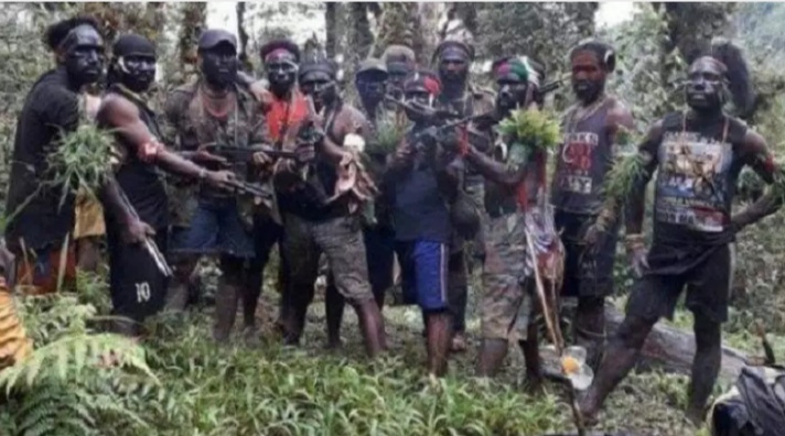 Para anggota KKSB yang meneror masyarakat sipil di Papua. (Foto: TNI)