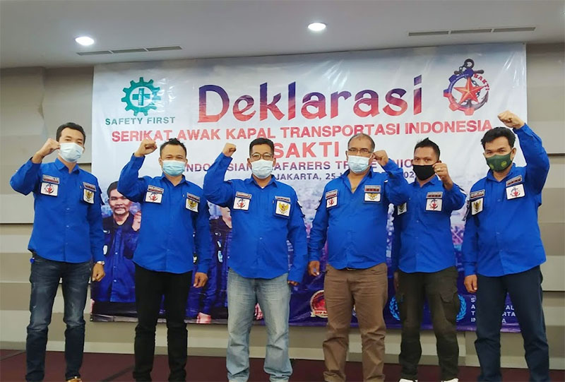Pengurus Serikat Awak Kapal Transportasi Indonesia(SAKTI). foto:istimewa/dokberitatrans.com/ahmad.