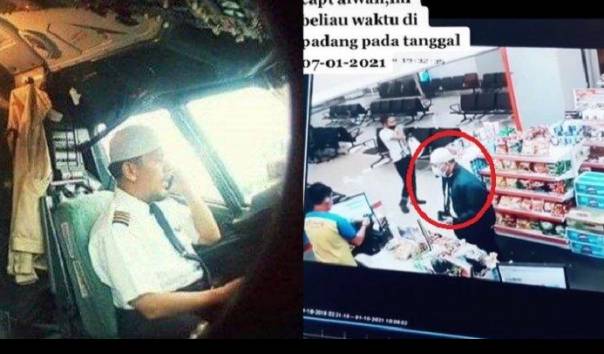 Kapten Afwan terekam cctv toko 2 hari sebelum kecelakaan (Sumber: TikTok @gadingpangestu98)