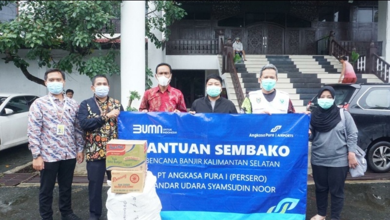 Bantuan Angkasa Pura untuk Kalsel dan Sulut