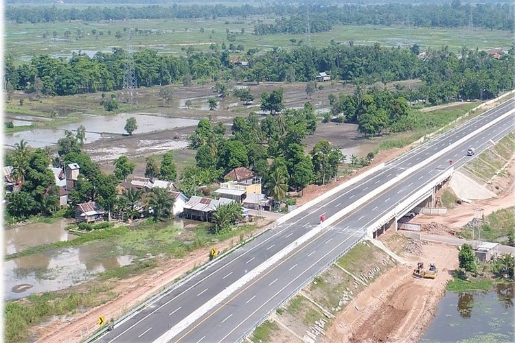 Tol Kayu Agung-Palembang-Betung Seksi 1 resmi mulai Rabu (1/4/2020) pukul 07.00 WIB. (Jalan Tol Dok. Waskita)
