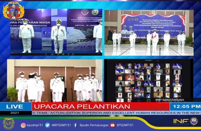 Wisuda virtual 631 Perwira PIP Makassar