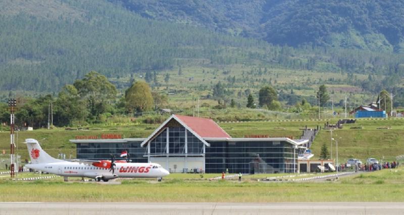 Wings Air tipe pesawat ATR 72-600 di Bandar Udara Rembele Takengon. (Foto:LionAirGroup/Iwan Mulya Zinger)