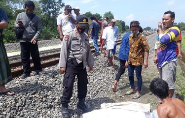 Pejalan kaki tewas tertabrak Kereta Api di perlintasan sebidang di wilayah Desa Mlilir, Kamis (11/2/2021). 