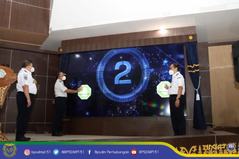 Kepala BPSDMP Sugihardjo di launching aplikasi pengajaran jarak jauh Poltekpel Malahayati