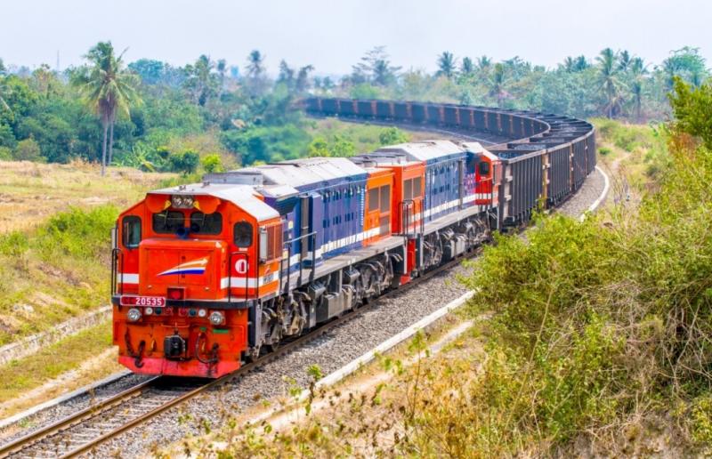 Kereta api barang mengankut batu bara.(Istimewa)