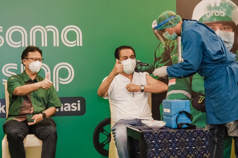 Vaksinasi pelaku parekraf di Bali, Ahad (28/2/2021)