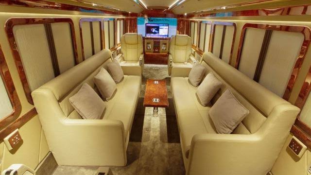 Interior bus motorhome garapan BAV Luxury Auto Design. Foto: Liputan6.com