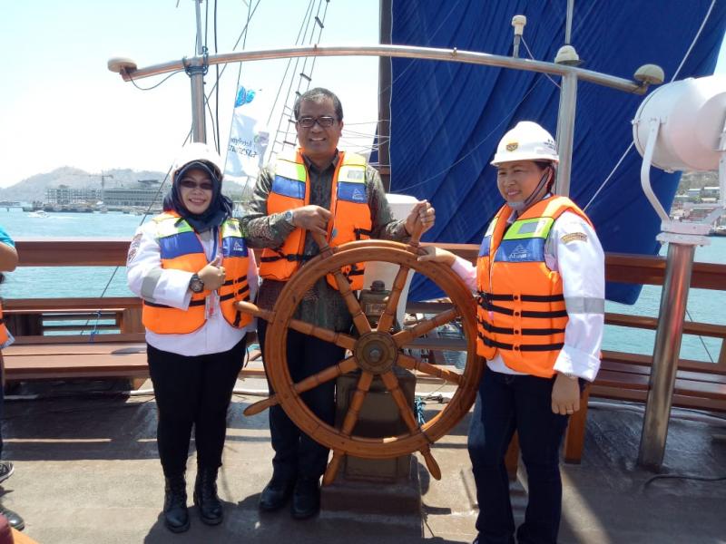 Dirjen Perhubungan Laut saat di Labuan Bajo/foto:dok BeritaTrans.com/naomy