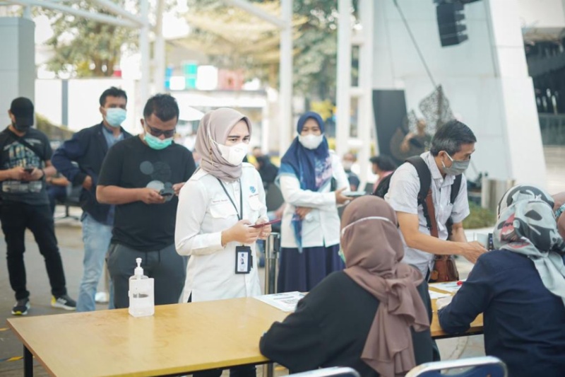 Penrapan protokol kesehatan di Bandara Angkasa Pura II