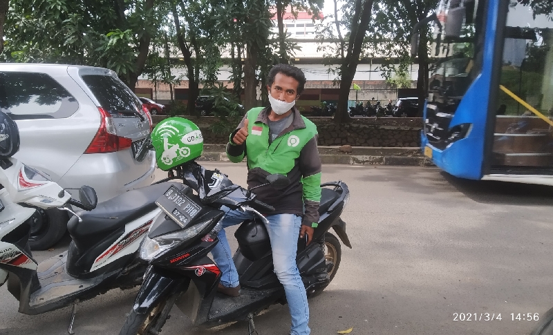 Erwin driver ojol bujangan asal Kemayoran, Jakarta Pusat