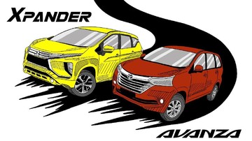Ilustrasi Mitsubishi Xpander dan Toyota Avanza. Foto: CNBCIndonesia.com
