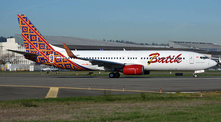 Ilustrasi pesawat Batik Air.