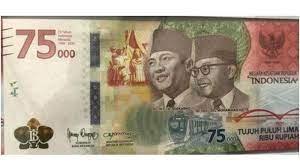 Uang baru edisi khusus Kemerdekaan Indonesia.