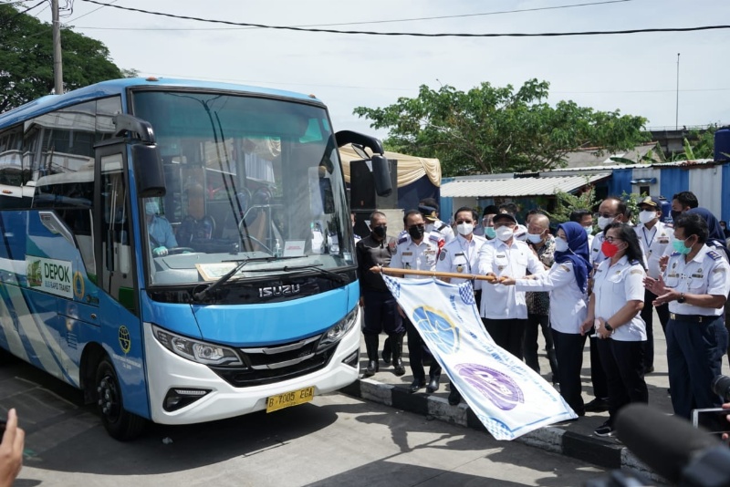Peresmian uji coba JRC Depok jelang operasional penuh 29 Maret 2021