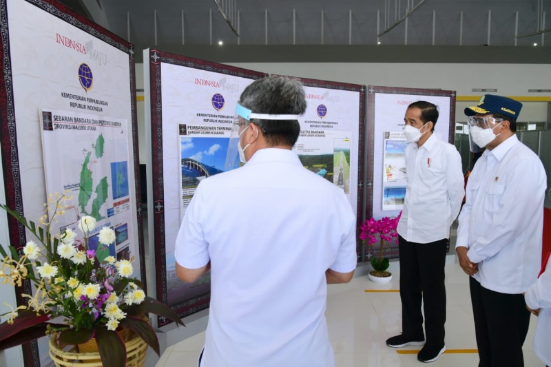 Presiden Joko Widodo di Terminal Baru Kuabang, Halmahera Utara (Biro Pers Setneg)