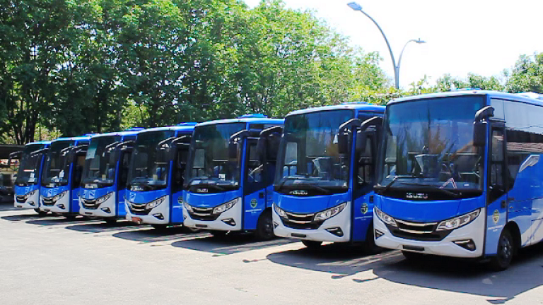 Armada Bus Rapit Transit (BRT) Cirebon sesuai rencana Rabu (7/4/2021) bakal dioperasikan. (Ist.)