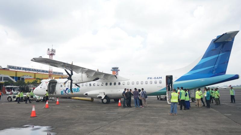 Ilustrasi pesawat ATR Garuda (dok)