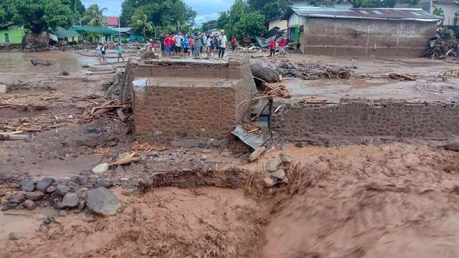 Banjir bandang di Flores Timur.(Ist)