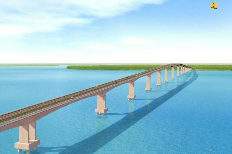 Desain pembangunan Jembatan Batam-Bintan.(Dok. Kementerian PUPR.)
