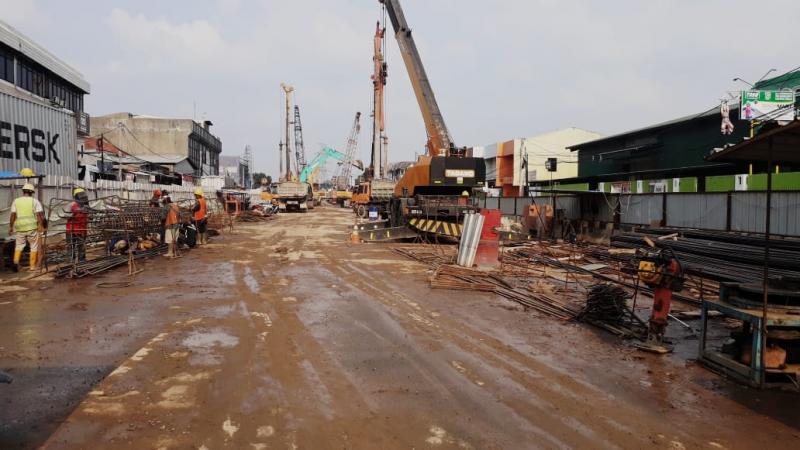 Proyek Underpass Bulak Kapal Bekasi. 