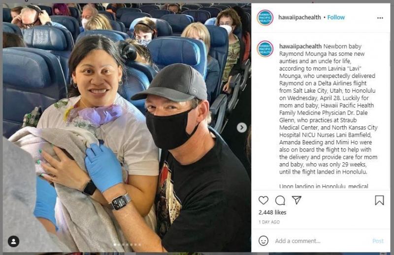 Tak Sadar sedang Hamil, Ibu Ini Melahirkan di Atas Pesawat (instagram.com/hawaiipachealth)