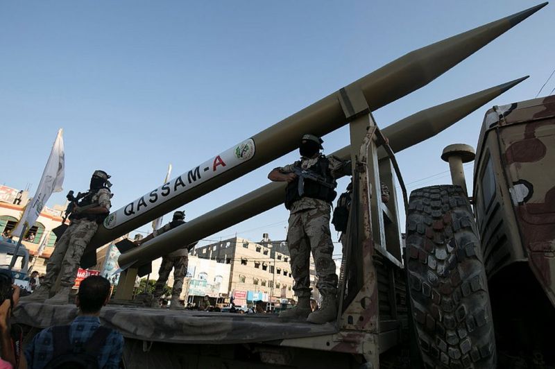 Hamas diyakini memiliki sederet rudal yang dapat membalas serangan militer Israel. (GETTY IMAGES