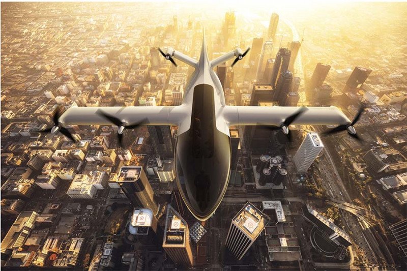 Rancangan pesawat listrik yang dilengkapi electric propultion unit (EPU) yang akan dikembangkan Honeywell bersama Denso.