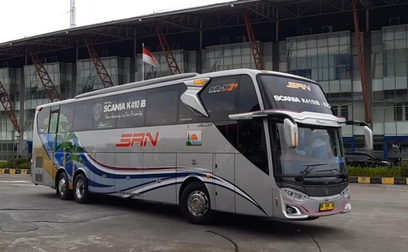 Bus PO San yang menggunakan sasis Tronton.(Ist)