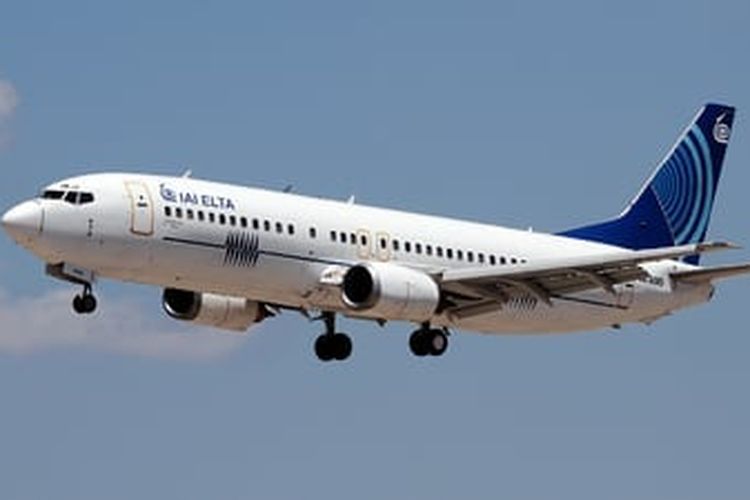 Prototipe pesawat intelijen Israel bertipe Boeing 732-400 dengan nomor registrasi 4X-AOO milik perusahaan IAI-Elta.(FLIGHTRADAR24)