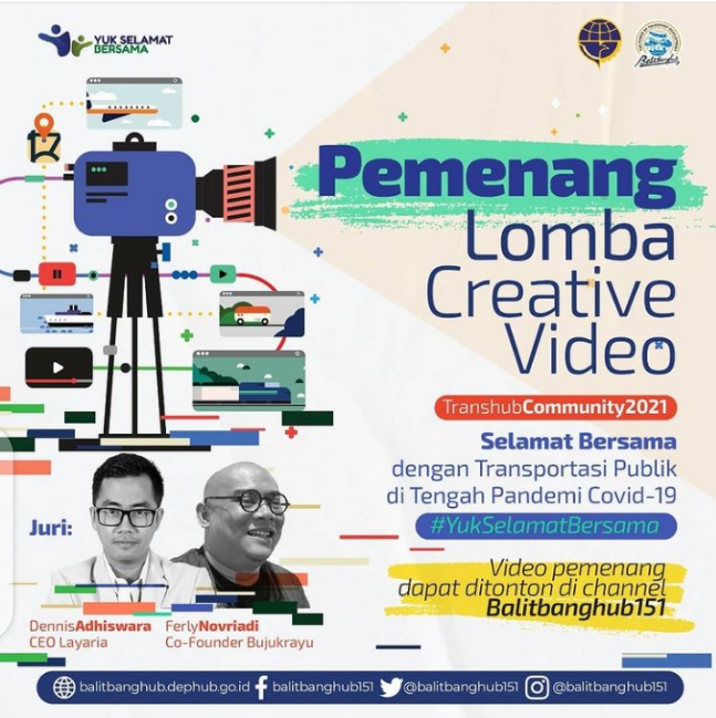 Flyer pemenang lomba Creative Video Balitbanghub