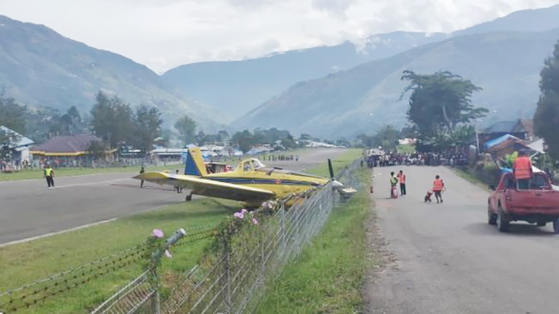  Suasana Bandara Yalimo Papua.