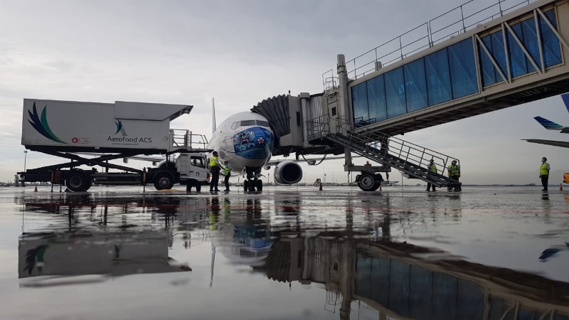 Suasana di bandara Angkasa Pura II