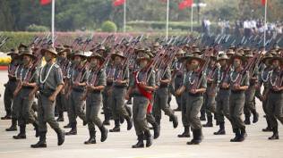 Tentara junta militer Myanmar. (Sumber: AP Photo