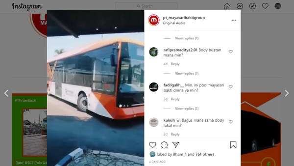 Instagram @pt_mayasaribaktigroup. Bus listrik PO Mayasari Bakti yang akan digunakan armada Transjakarta. Foto: Detik.com.