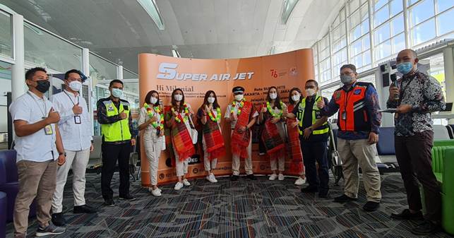 Peresmian terbang perdana di Bandar Udara Internasional Kualanamu. Foto oleh: Agusta Hendrawan
