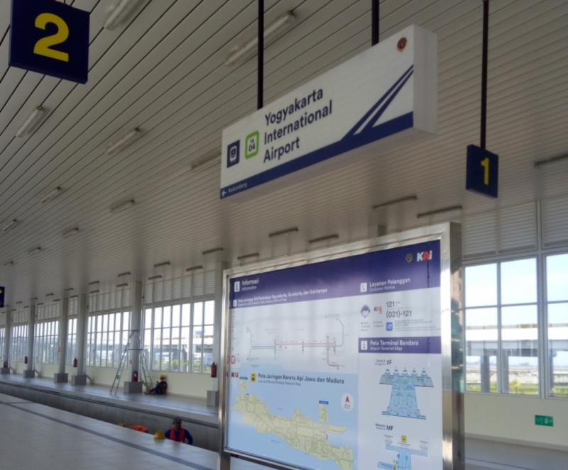 Suasana peron Stasiun Yogyakarta Internasional Airport. (Foto:Dok.KAI) 