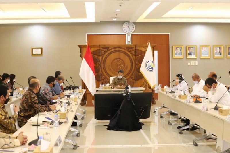 Pembahasan KKP bersama para perwakilan stakeholder udang Indonesia mulai dari pembudidaya, pelaku usaha pengolahan, pakan, hingga eksportir. 