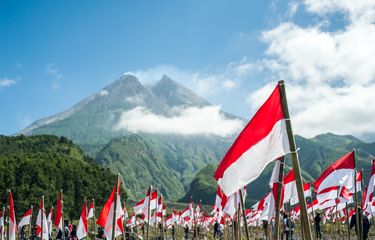 Ilustrasi Indonesia, bendera merah putih(Shutterstock)