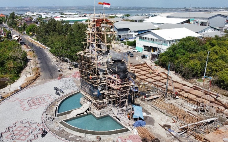 Salah satu pembangunan pendukung pelabuhan Benoa Bali. (Foto: Antara/HO-Pelindo III)