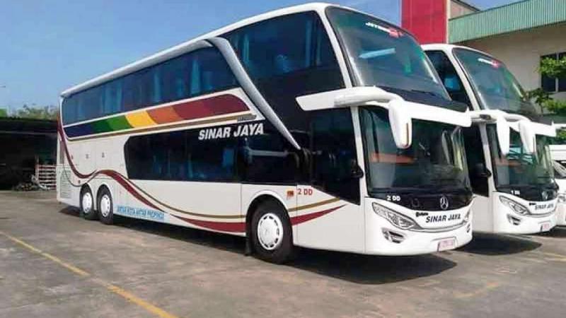 Ilustrasi bus double decker Sinar Jaya. (Ist.)