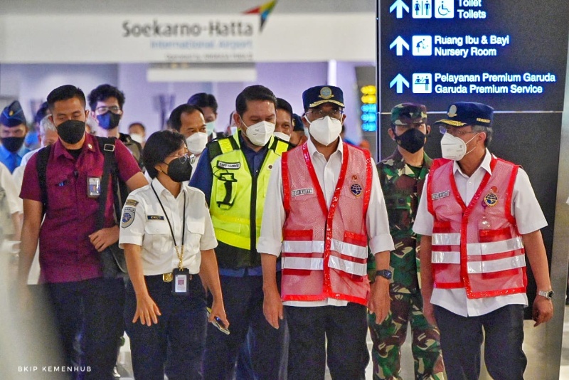 Tinjauan di Bandara Soekarno-Hatta