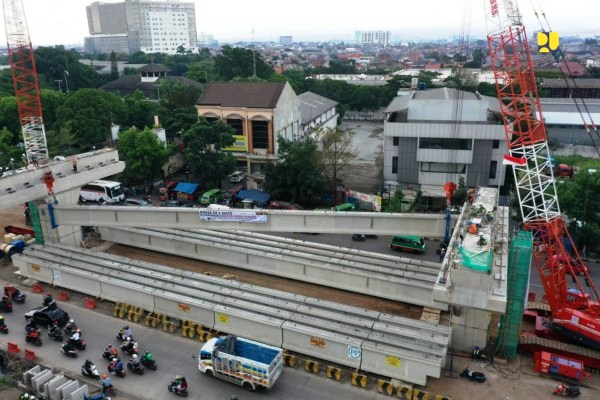 Flyover Kopo sedang dibangun nantinya akan atasi kepadatan lalu-lintas di Kota Bandung. (Ist.)