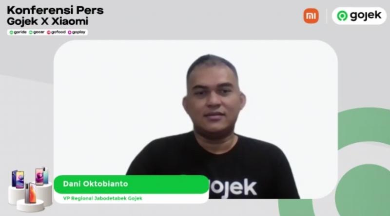  VP Regional Jabodetabek Gojek Dani Oktobianto W pada konprensi pers webinar, Kamis (14/10/2021). 